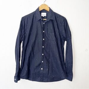 Steven Alan Men's Black Speckled Button-Down Shirt Sz M